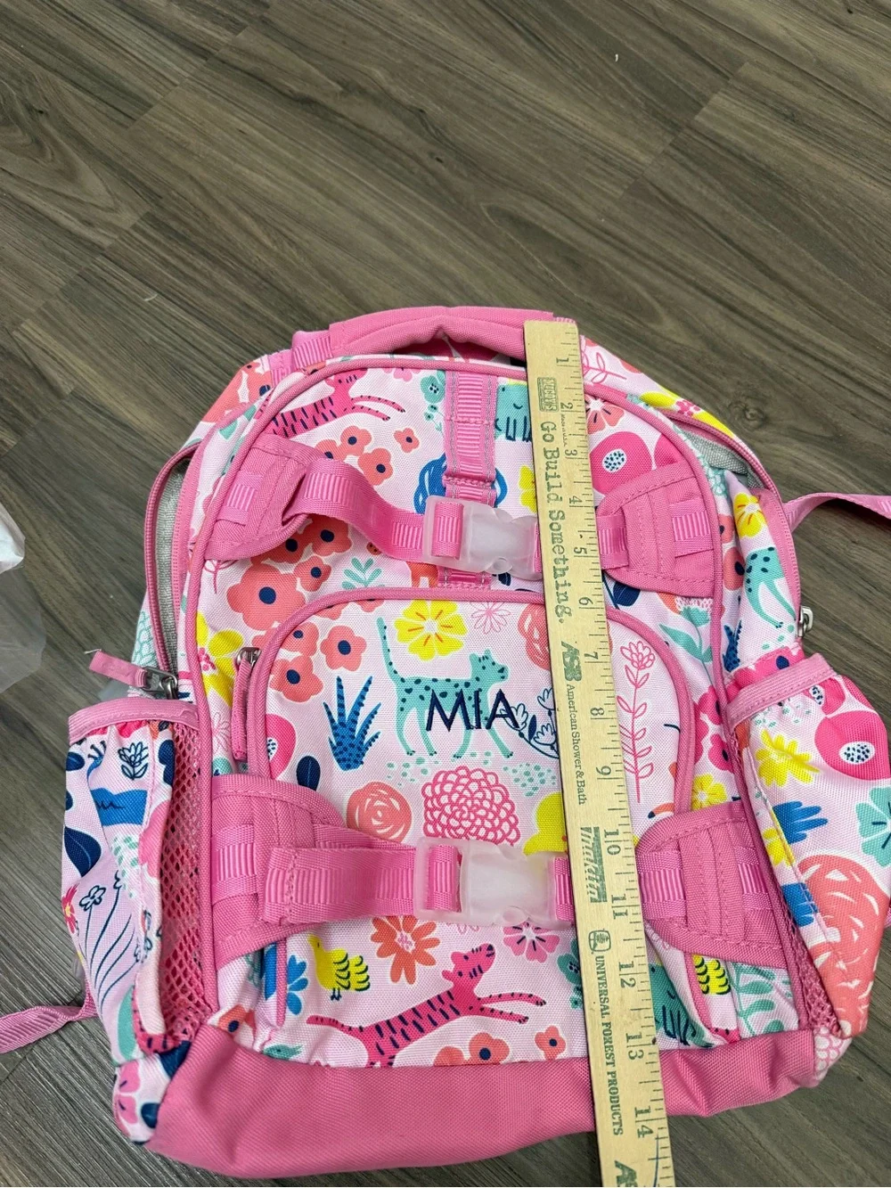 Pottery barn kids Mackenzie Pink Sasha's Garden Backpacks custom MIA